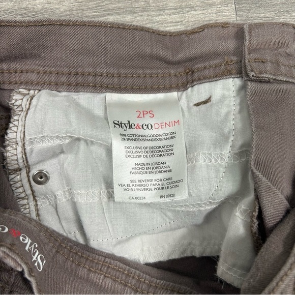 Style & Co Denim Taupe Slim Leg Pants - Picture 5 of 6